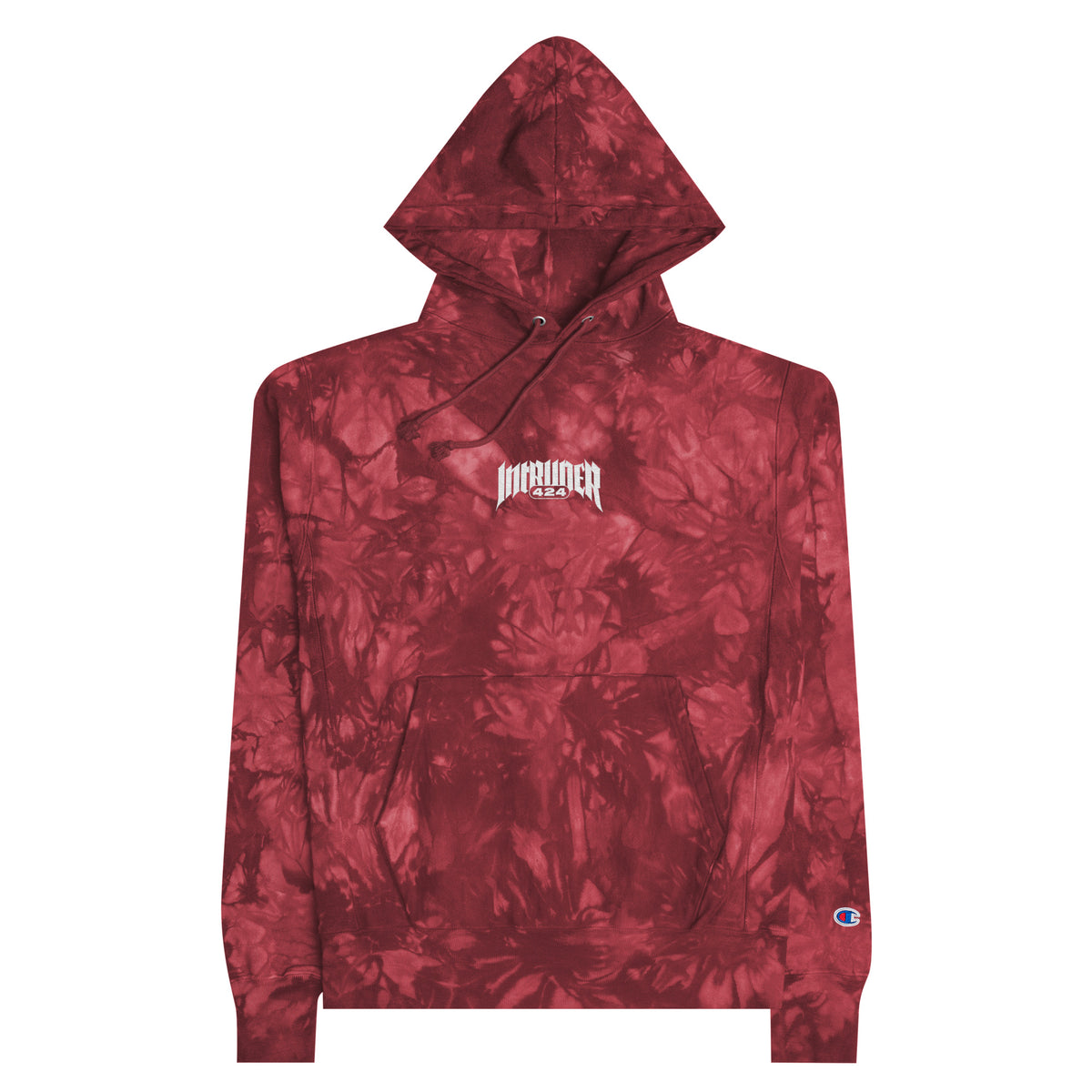 INTRUDER 424 LOGO Champion tie-dye hoodie