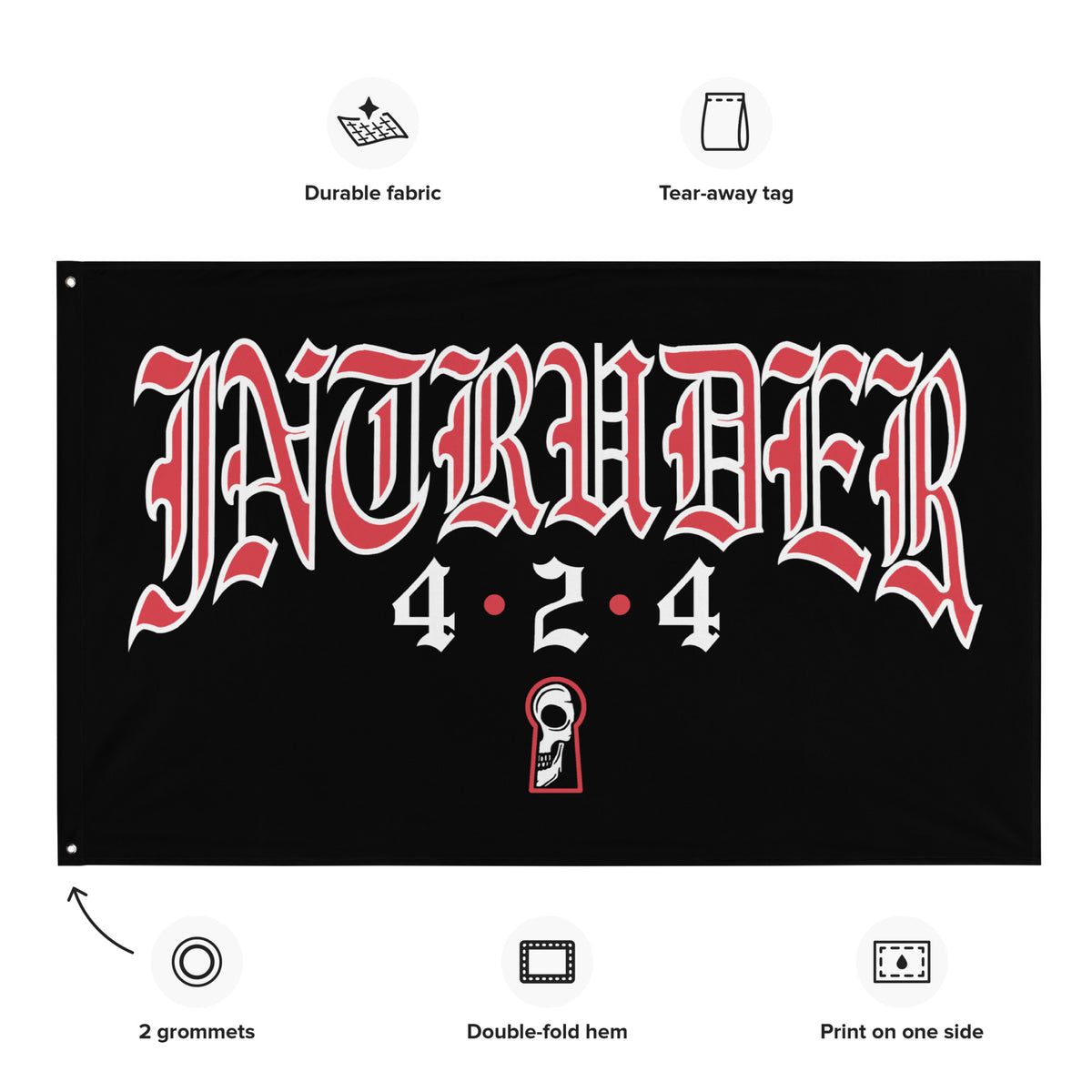 Intruder 424 Skeleton Keyhole Flag